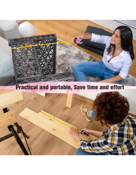 Cinta Métrica Rosa Kanayu 7.62m con Precisión 1/32 y 1/8