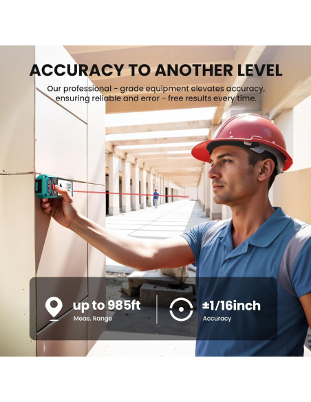 Medidor de Distancia Láser Mileseey P9 300m Pantalla 3"