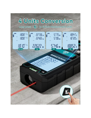 Medidor Láser RockSeed 50M con Pantalla LCD Retroiluminada