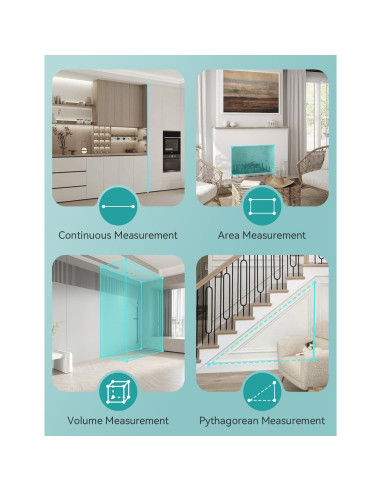 Medidor Láser RockSeed 50M con Pantalla LCD Retroiluminada