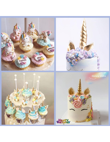 Molde de Silicona Unicornio Mujiang Set de 4 para Fondant