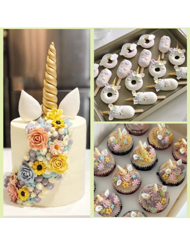 Molde de Silicona Unicornio Mujiang Set de 4 para Fondant