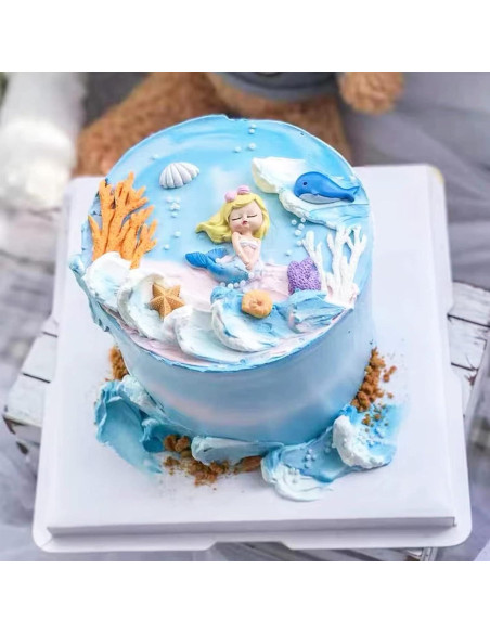 5 Moldes de Silicona Marino GeoGeoDIY para Decorar Pasteles