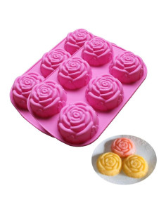 Molde de Silicona para Jabón BAKER DEPOT Rosa 2 Piezas