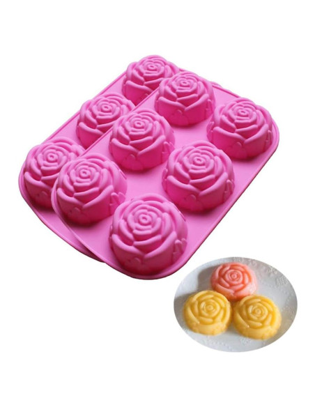 Molde de Silicona para Jabón BAKER DEPOT Rosa 2 Piezas