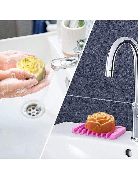 Molde de Silicona para Jabón BAKER DEPOT Rosa 2 Piezas