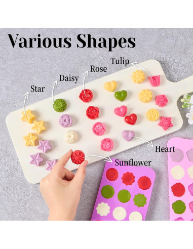 Juego de 6 Moldes de Silicona CLUEWR para Chocolate y Caramelo