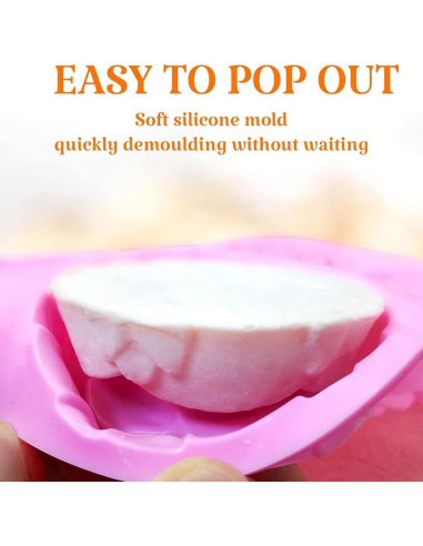 Molde de Silicona para Jabón BAKER DEPOT Rosa 2 Piezas