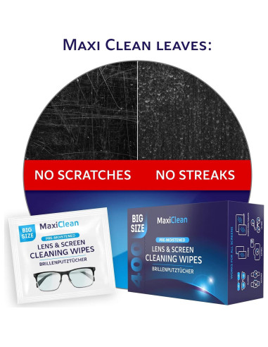 Toallitas para Lentes Maxi Clean 400 Pre-humedecidas