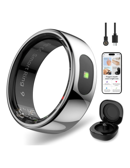 Anillo Inteligente Hugrow R08 Plata 7 - Control Gestos y Notificaciones