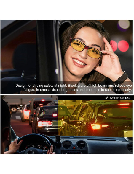 Gafas de Conducción DUCO 8953Y con Lentes Amarillos Polarizados