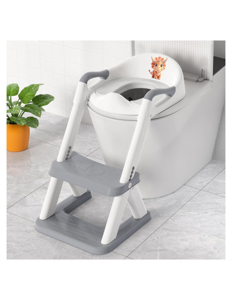 Asiento de Entrenamiento para Baño SKYROKU 8868 Gris 2 en 1
