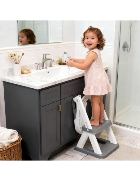 Asiento de Entrenamiento para Baño SKYROKU 8868 Gris 2 en 1