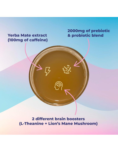 Yerba Mate Instantáneo 3-en-1 Brainista Durazno Mango 330g