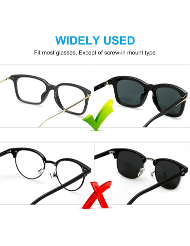 20 Pares Almohadillas para Nariz de Gafas SURMAP Negro