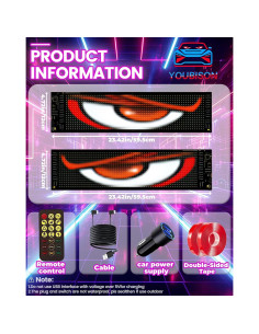 Ojos LED del Diablo YOUBISON 2PCS 58x13 cm Multicolor 2