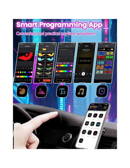 Ojos LED del Diablo YOUBISON 2PCS 58x13 cm Multicolor