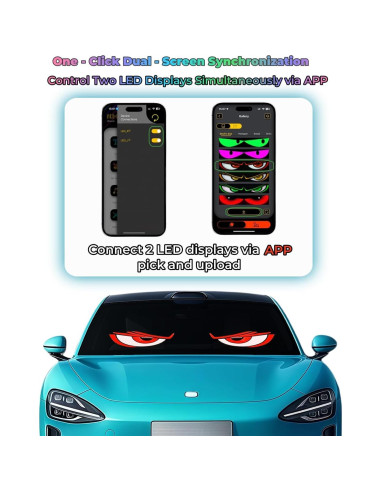 Ojos LED del Diablo YOUBISON 2PCS 58x13 cm Multicolor