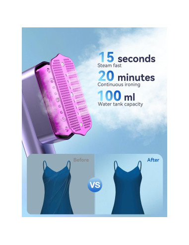 Vaporera y Plancha Portátil Sundu LM-2401 1000W 100ml Gris