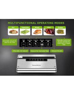 Máquina Selladora al Vacío Bonsenkitchen VS3201-30P 135W 2