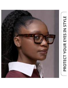 Gafas de luz azul oversized para mujer - Anti fatiga ocular 2