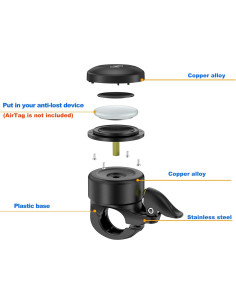 Campana de Bicicleta LESOVI con Soporte para AirTag 120dB 2