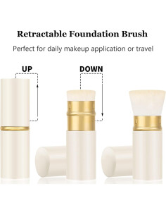 Brocha de Maquillaje Retráctil Falliny Kabuki 8.79cm - Portátil 2