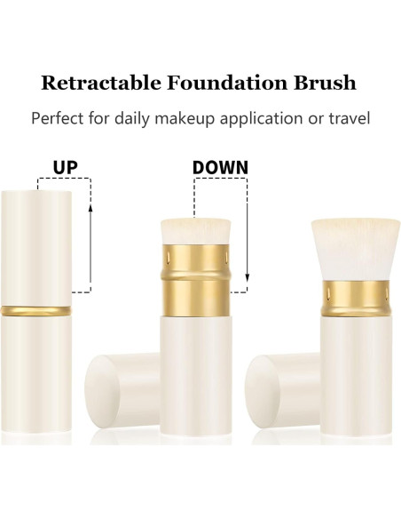 Brocha de Maquillaje Retráctil Falliny Kabuki 8.79cm - Portátil