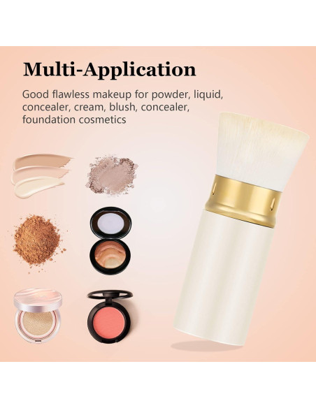 Brocha de Maquillaje Retráctil Falliny Kabuki 8.79cm - Portátil