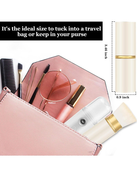 Brocha de Maquillaje Retráctil Falliny Kabuki 8.79cm - Portátil