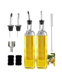 Set de Botellas de Aceite y Vinagre Leaflai 500ml 2 Piezas