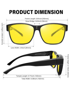 Gafas de Visión Nocturna URUMQI Polarizadas para Conducir 2