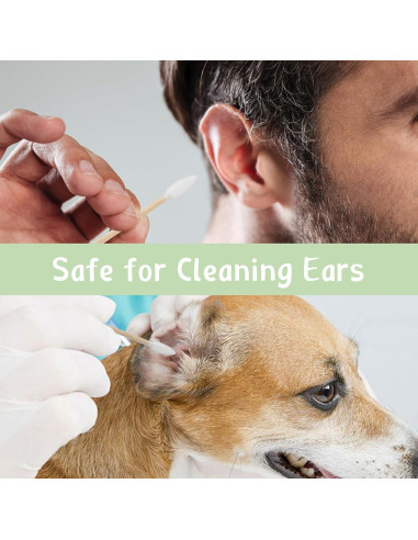 Hisopos de Algodón de Bambú 200 Unidades 15 cm para Maquillaje