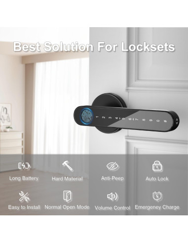 Cerradura de Puerta Inteligente IKOED Z02 con Huella Dactilar