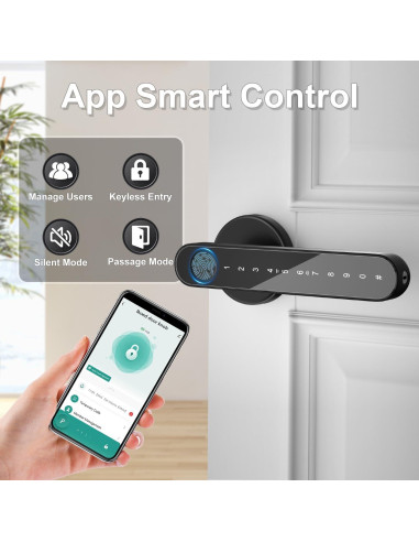 Cerradura de Puerta Inteligente IKOED Z02 con Huella Dactilar