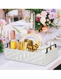 Soporte para Platos de Papel Ameuphercy Grande de Madera 2