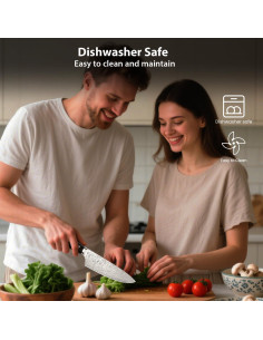 Cuchillo de Chef Meleho 20 cm Acero Inoxidable con Afilador 2