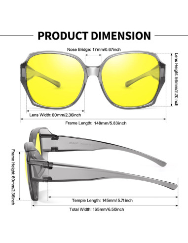Gafas de Conducción Nocturna URUMQI para Mujeres HD