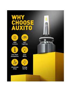 Bombillas de Luz de Niebla LED AUXITO 880 6000LM 6500K - Paquete de 2 2