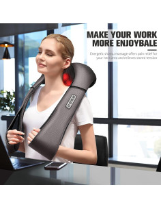 Masajeador de Cuello MagicMakers Shiatsu con Calor 12x10cm 2