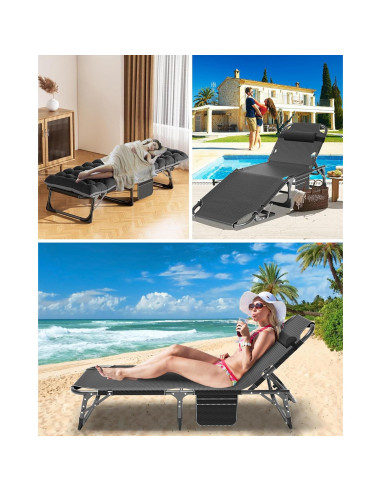 Cama de Camping ABORON Ajustable 200x71cm 9.07kg Plegable