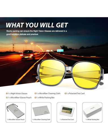Gafas de Conducción Nocturna URUMQI para Mujeres HD