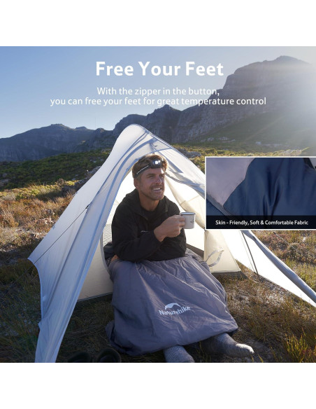 Saco de Dormir Naturehike Ultraligero 15C/0C Compacto