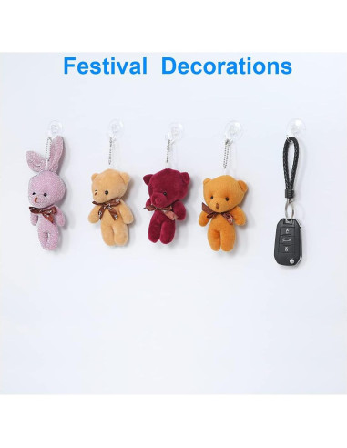 12 Ventosas Ganchos Transparentes 50mm LuluEasy para Pared