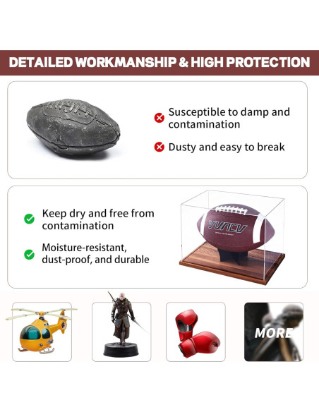 Caja de Exhibición de Fútbol Acrílica Lity 30x18x21cm