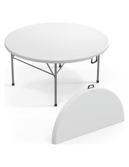 Mesa Plegable Redonda VINGLI 152.4 cm Blanca para Eventos