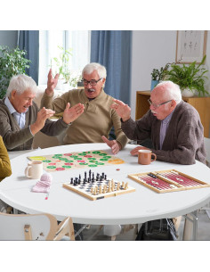 Mesa Plegable Redonda VINGLI 152.4 cm Blanca para Eventos 2