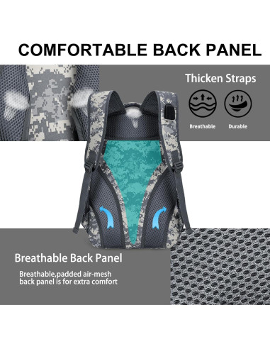 Mochila Camo Outdoor Plus 30L con Puerto USB Impermeable