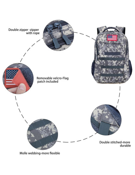 Mochila Camo Outdoor Plus 30L con Puerto USB Impermeable