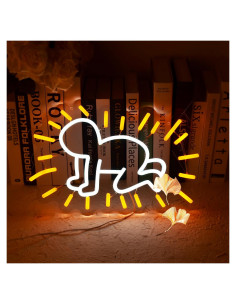 Luz Neon LED Bebé Brillante 40x25.7 cm Wutrnjd Decoración